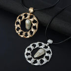 Gold Necklace for Women Collar Necklace Disc Minimalist Necklace - CIVIBUY