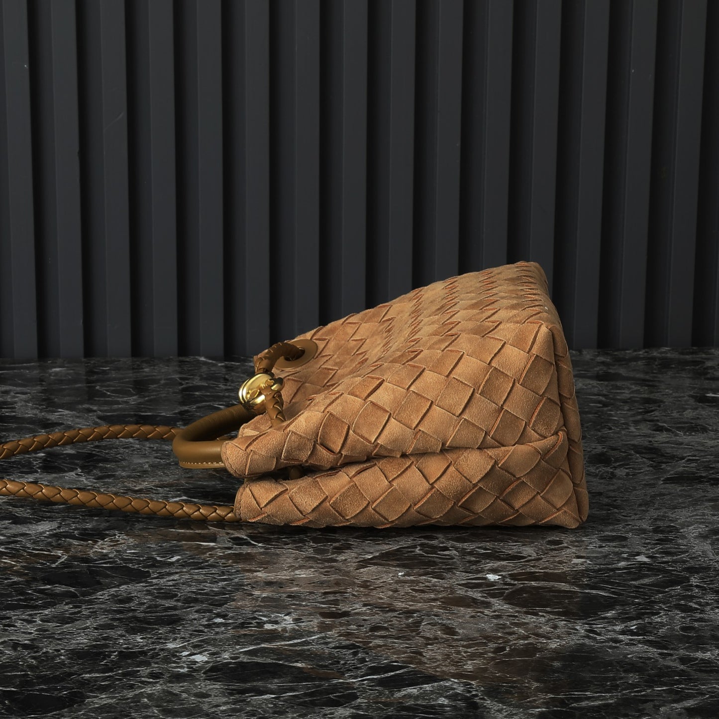 Small suede tote bag Hand Woven Bag,DZ-XK6