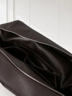 Minimalist Black Leather Tote Bag – Large Capacity Shoulder Purse for Women