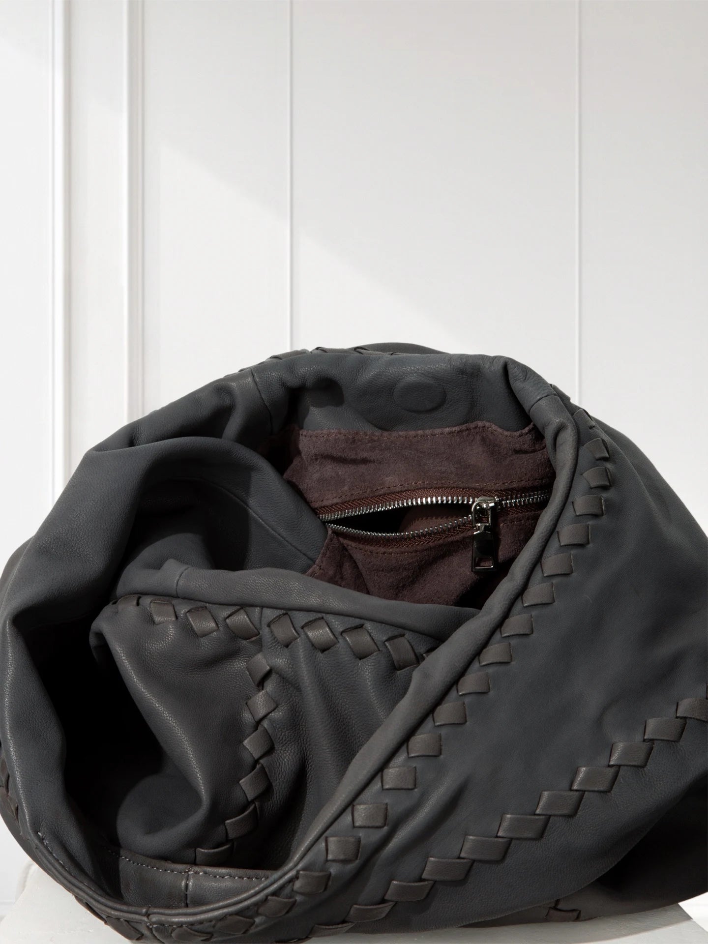 handwoven-vintage-lambskin-hobo-gray-taupe-everyday-shoulder-bag