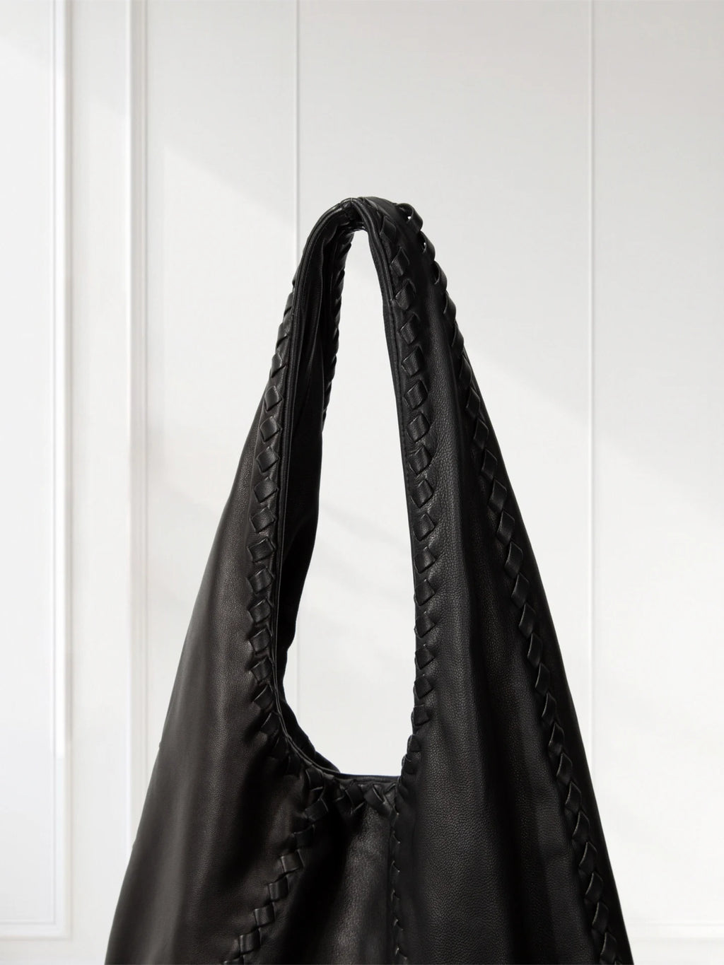 Aniline Lambskin Handwoven Vintage Hobo Bag – Gray Taupe