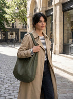 Aniline Lambskin Handwoven Vintage Hobo Bag – Gray Taupe