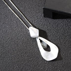 Silver Long Chains Necklace Fashion Accessories Pendants Jewelry - CIVIBUY