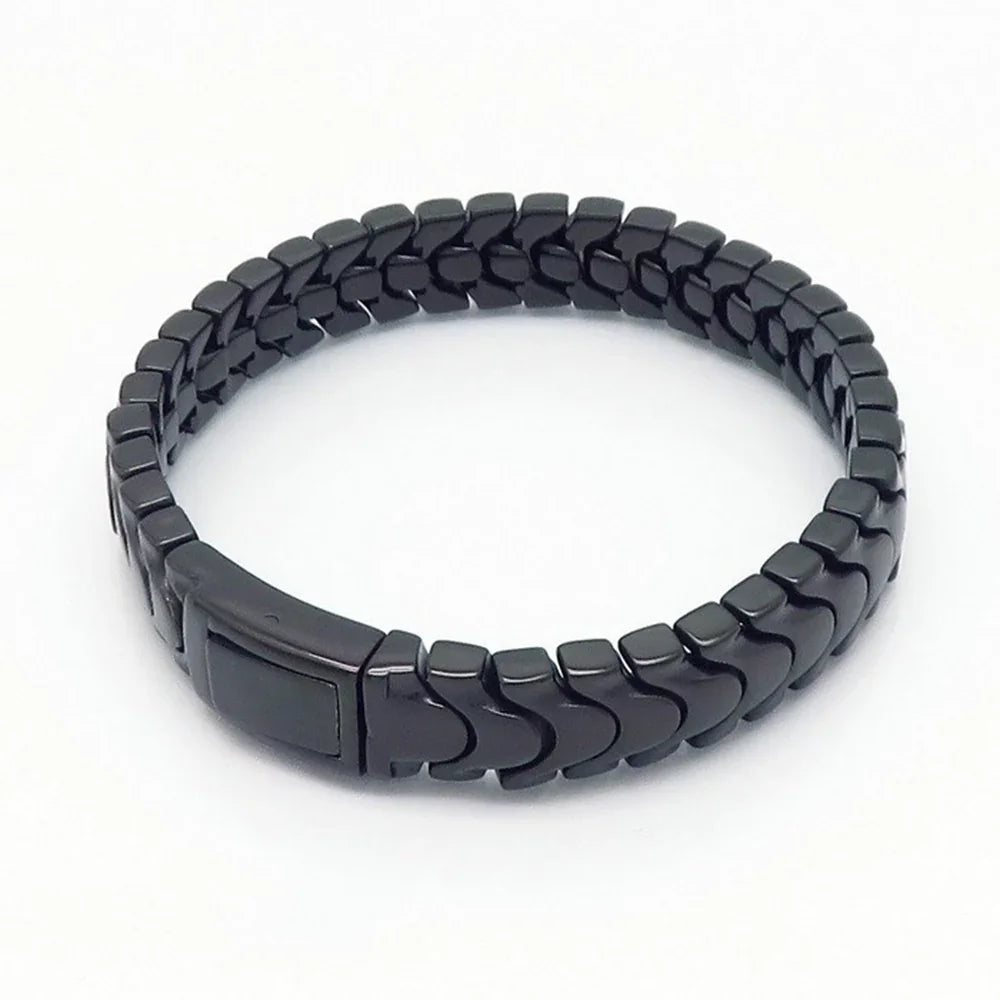 Heavy Biker Bracelet Men's Stainless Motorcycle Chain Bracelet - CIVIBUY