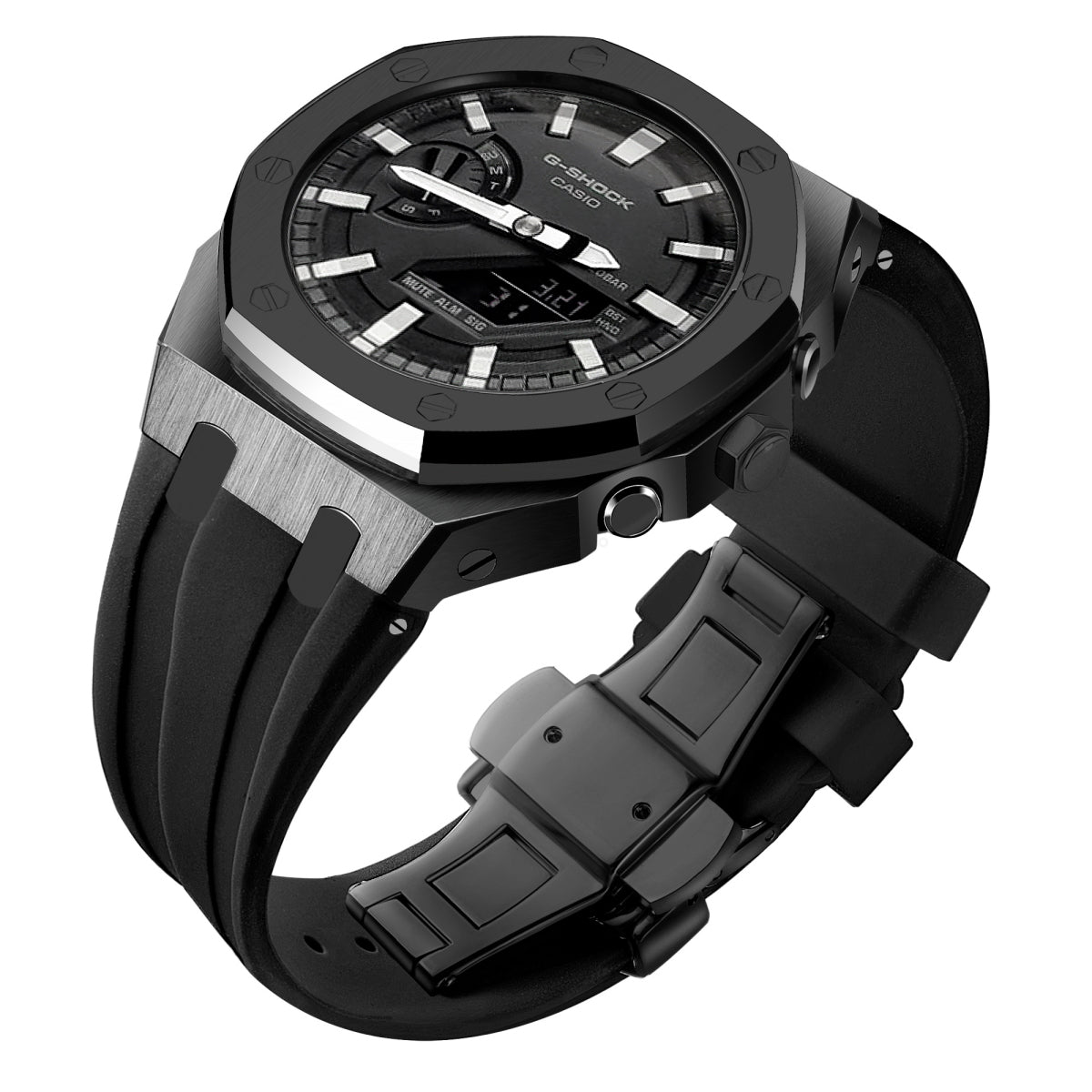 Luxury stainless steel case for G-Shock GA2100【Silicone strap】 - CIVIBUY