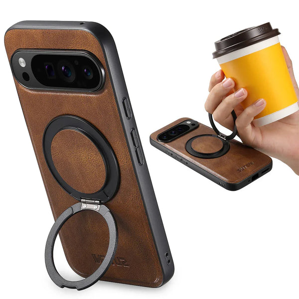 Premium Leather Case for Google Pixel 9 Pro – Retro Design, Full Protection, Stylish & Durable Cover