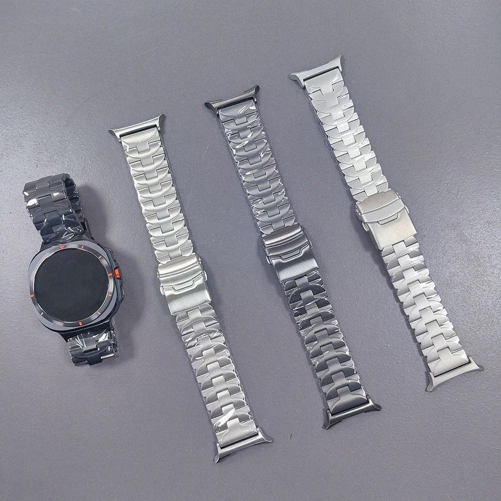 Metal Stainless Steel Wristband Replacement Strap Men for Samsung Galaxy Watch 7 Ultra 47mm (Copy)
