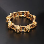 Buda Rock-Style Stainless Steel Bracelet for Men – Spiritual Jewelry