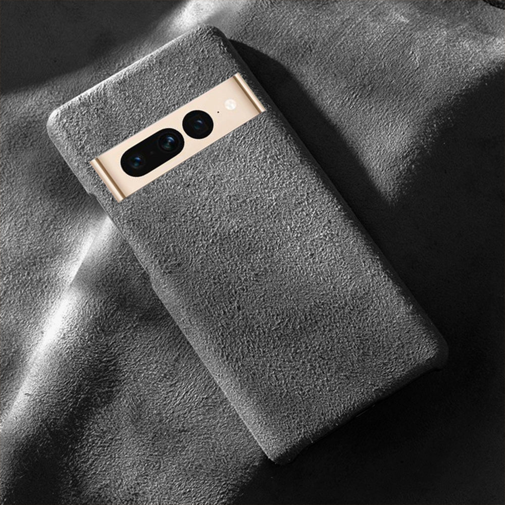 Premium Fuzzy Leather Phone Case for Google Pixel 9 Pro 