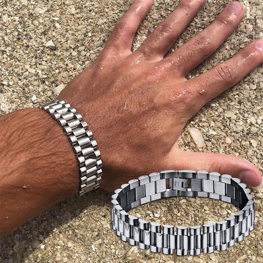 Silver bracelet stainless steel designer watch cheap bracelet for men
