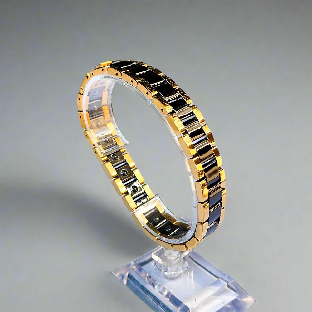 Magnetic bracelets for Pain Relief Men ceramics Black bracelet - CIVIBUY