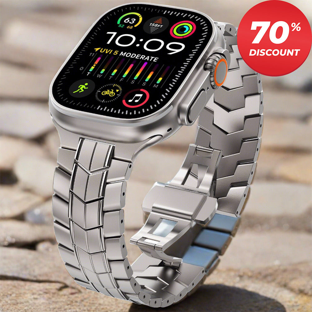 Rugged titanium Steel Strap watch 8 band for Apple watch 45/44mm ,APW-K2