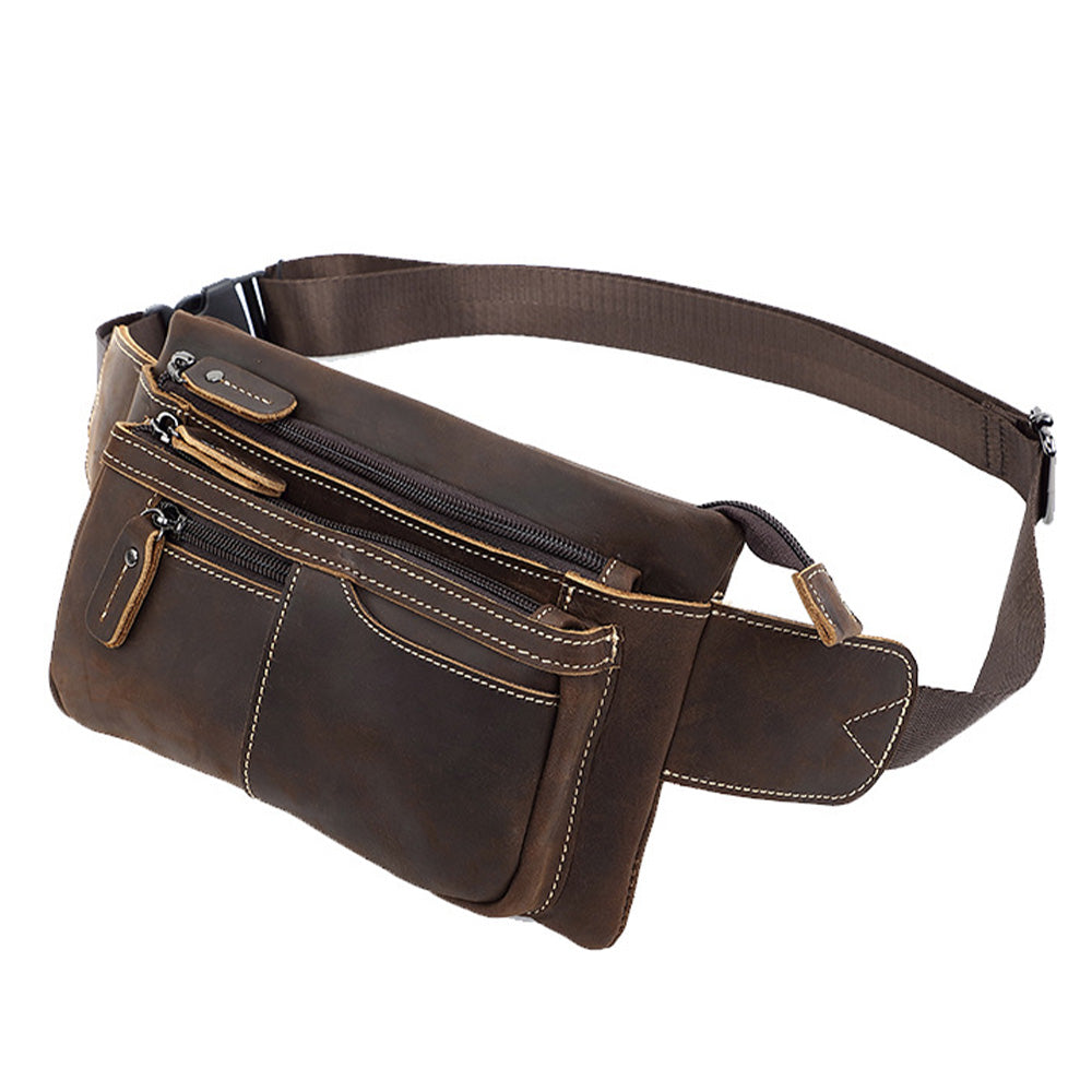 Leather Crossbody Fanny Pack for Men - Travel & Daily Use | Stylish Design