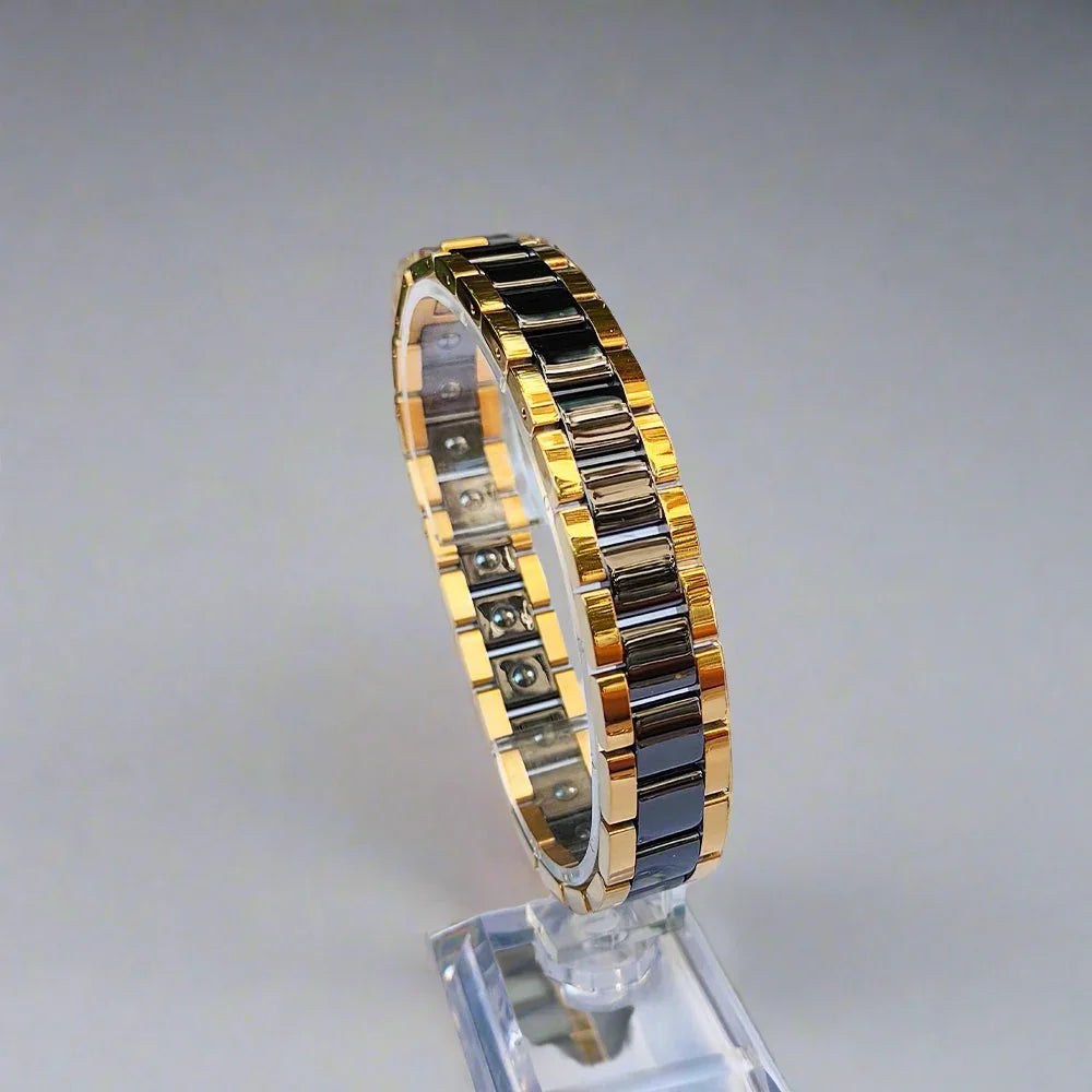 Magnetic bracelets for Pain Relief Men ceramics Black bracelet - CIVIBUY