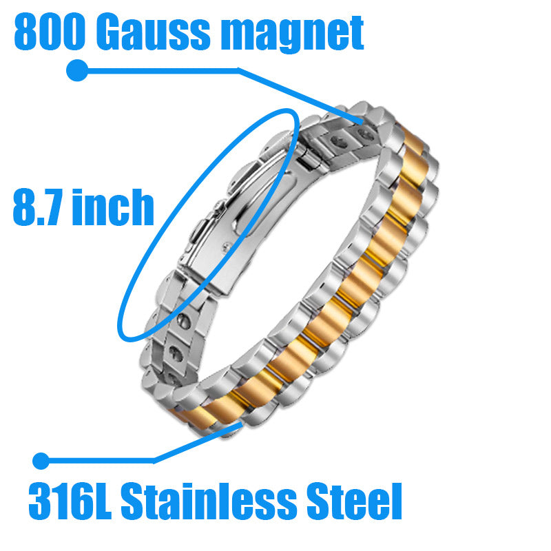 Magnetic bracelets for Pain Relief Men bracelet Butterfly buckle - CIVIBUY
