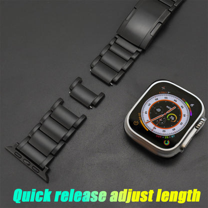 Titanium Band for Apple Watch Ultra 2, Titanium Metal Watchband Strap with Integrated Buckle for Apple iWatch