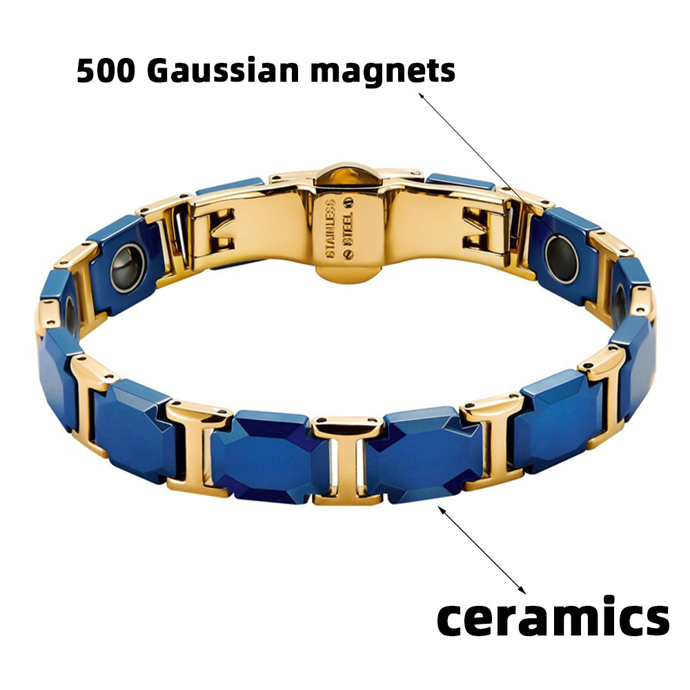 Men's Magnetic Bracelets for Arthritis Pain Relief - Stylish Blue Design