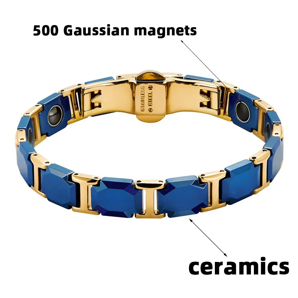 Men's Magnetic Bracelets for Arthritis Pain Relief - Stylish Blue Design