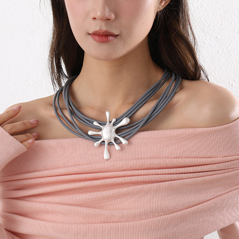 Punk Melting Dripping Water-drop Choker Necklace for Women