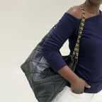 ラムスキンの巾着型ホーボーバッグ - 真鍮と内側のカードホルダー付きハンドメイド、100%ラムスキン