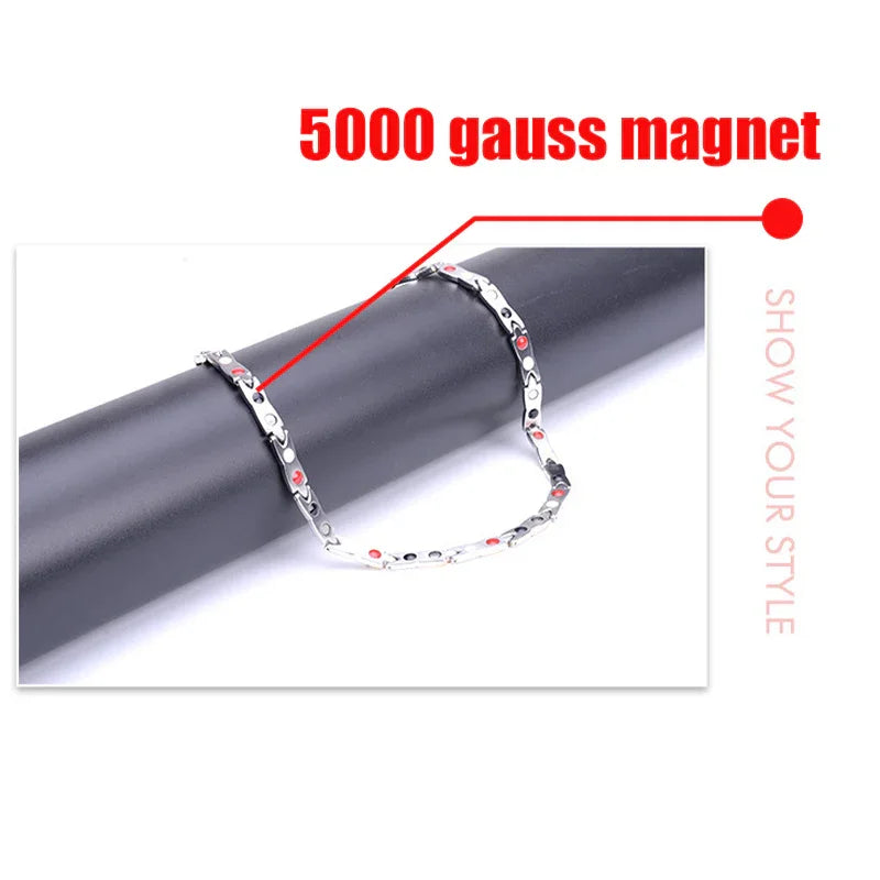 Men's Magnetic Therapy Necklaces Magnetic necklace Headaches HEL-X7 - CIVIBUY