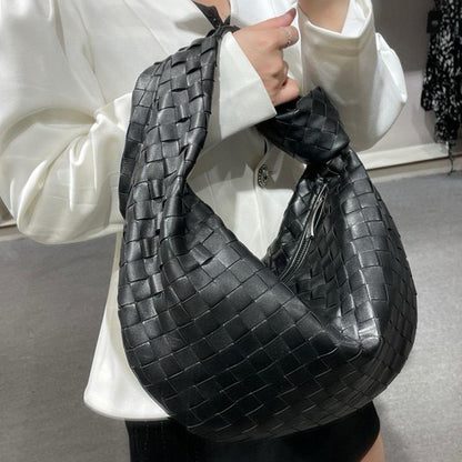 Woven Leather Handbags Hobo Bag Top-handle Woven Hobo