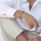 Men’s Fashion Leather Bracelet – Layered Braided Street Style with Magnetic Clasp | civibuy.com Near CA, US