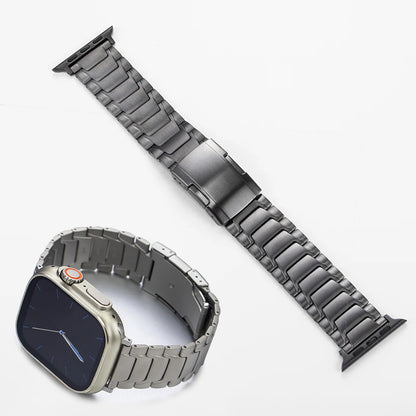 Titanium Apple Watch Ultra 2 Band Double Clasp