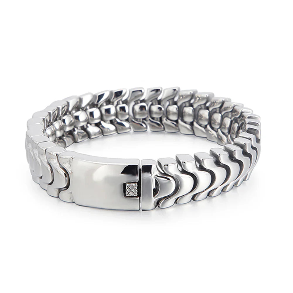 Heavy Biker Bracelet Men's Stainless Motorcycle Chain Bracelet - CIVIBUY