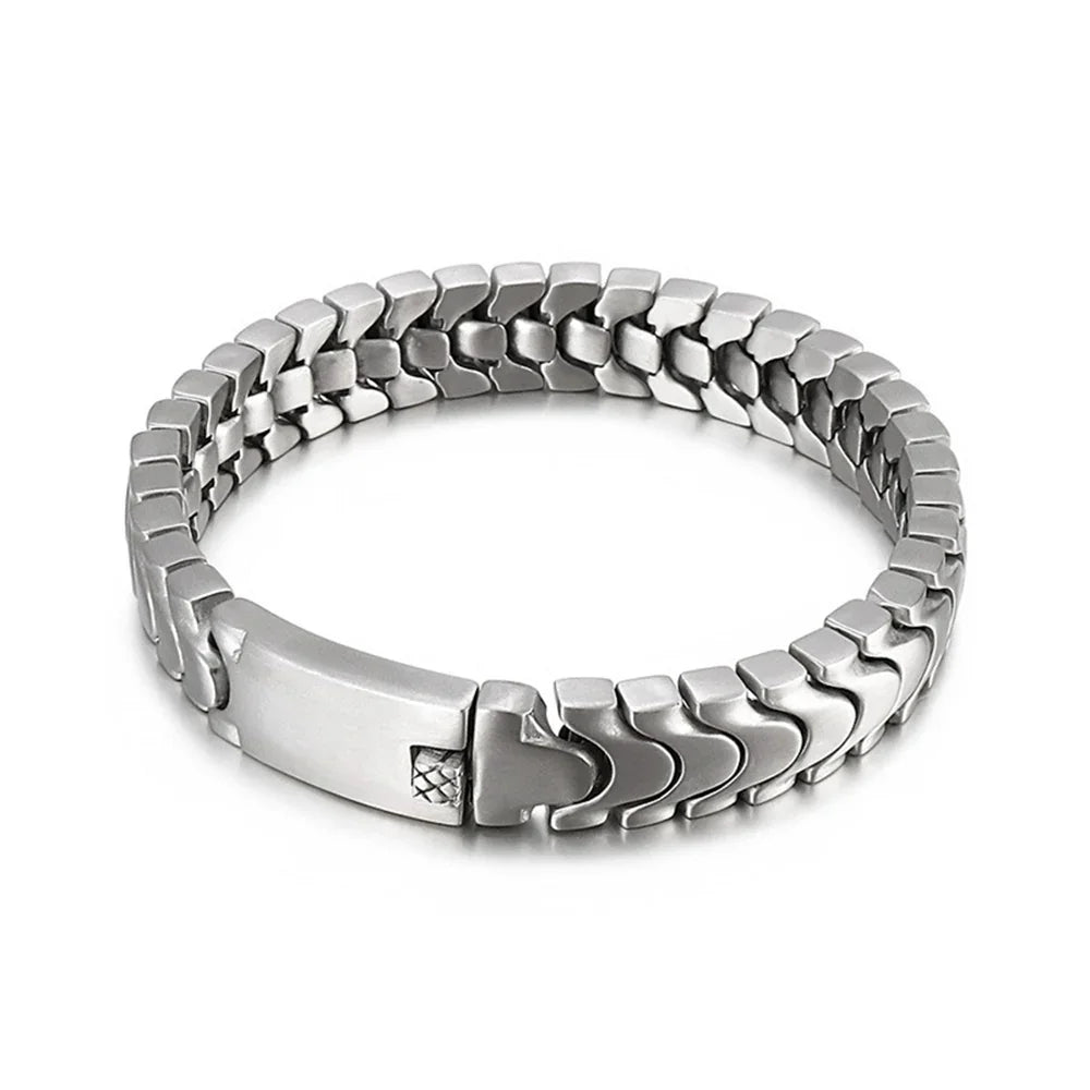Heavy Biker Bracelet Men's Stainless Motorcycle Chain Bracelet - CIVIBUY