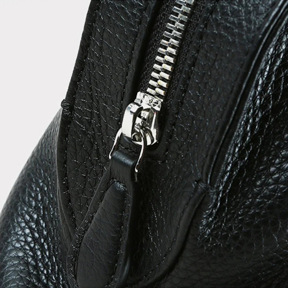 Minimalist Leather Tote Bag – Genuine Leather Commuter Handbag for Women