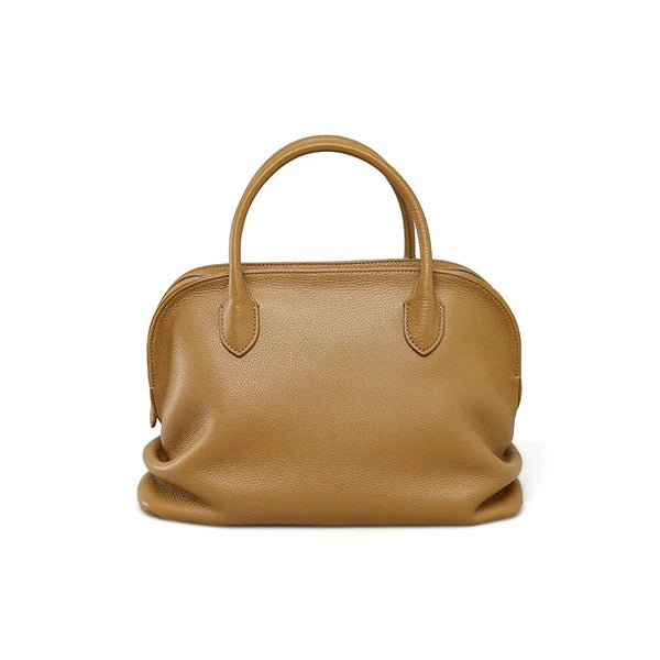 Minimalist Leather Tote Bag – Genuine Leather Commuter Handbag for Women