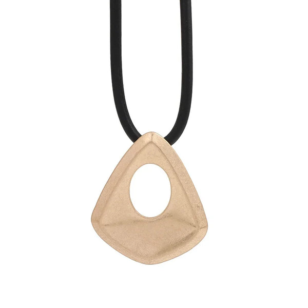 Modern Geometric Gold Pendant Necklace