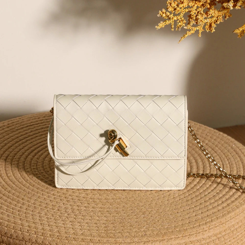 Artisanal Woven Leather Envelope Card Case