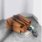 Women's Leather Shoulder Bag Lady Cute Genuine Leather Bag【Black】 - CIVIBUY