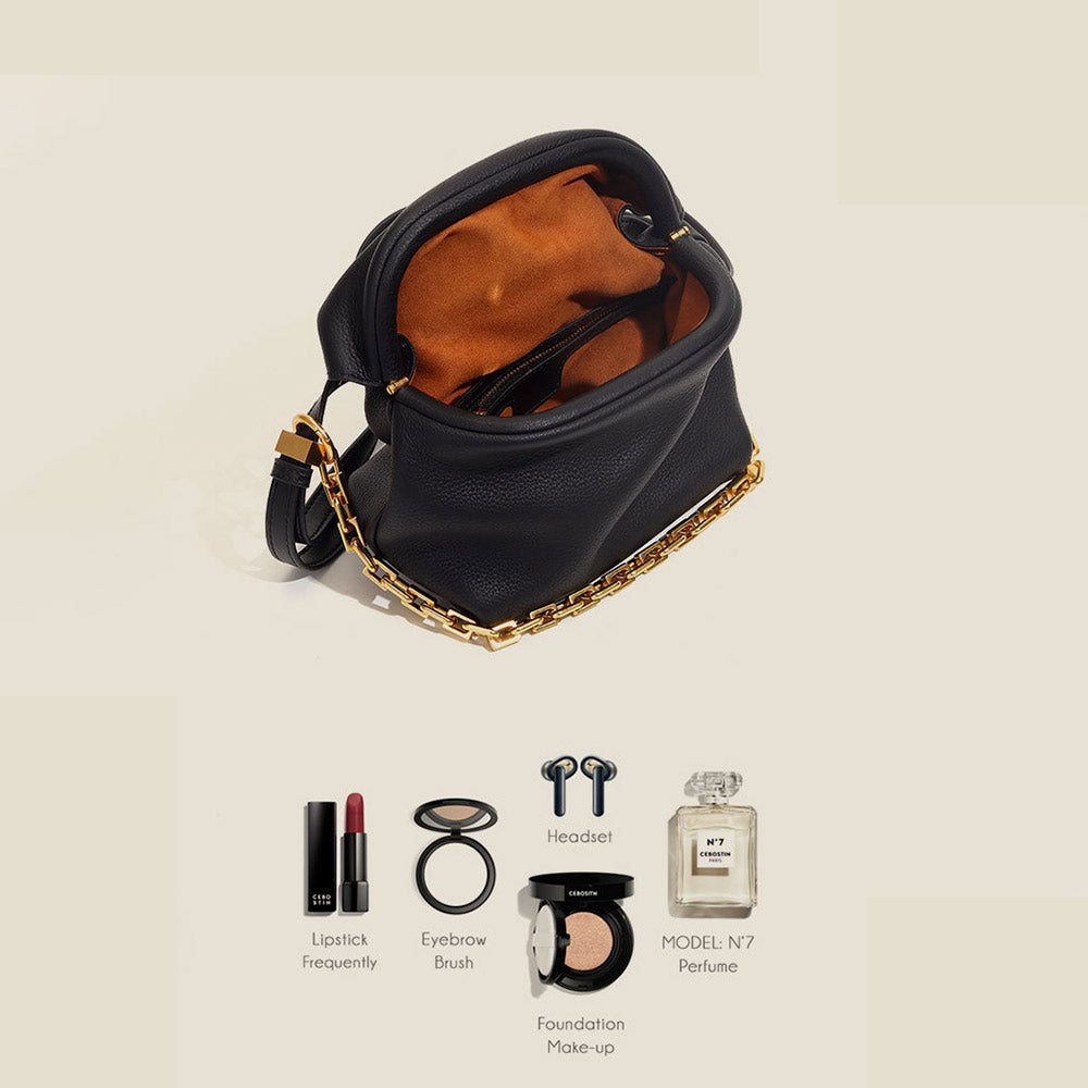 Women's Leather Shoulder Bag Cute Genuine Leather Bag【white】 - CIVIBUY