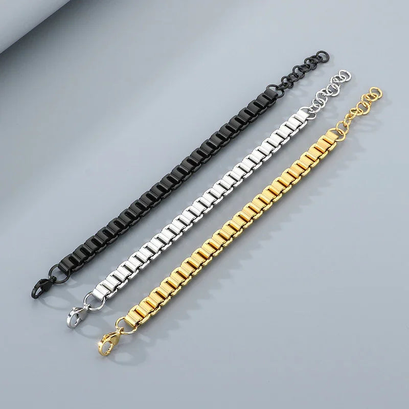 Men's Franco Link Bracelet – Stainless Steel with Yellow Finish