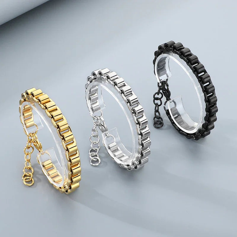 Men's Franco Link Bracelet – Stainless Steel with Yellow Finish