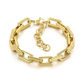 Gold 6mm Polished and Textured Fancy Link Bracelet