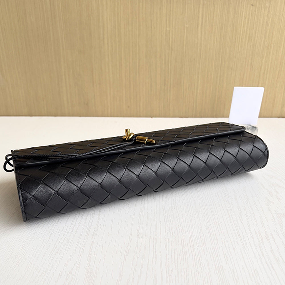 Black Snag  buttery smooth leather clutch with a top handle bag,lambskin