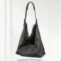 Bella Medium Leather Shoulder Bag,Brown