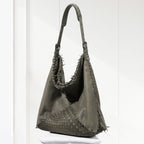 Medium Leather Shoulder Bag | Luxury Green Genuine Leather Handbag