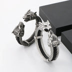 ロング 32 インチ ダブル サークル リンク ネックレス ロジウム スターリング シルバー