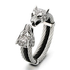 ロング 32 インチ ダブル サークル リンク ネックレス ロジウム スターリング シルバー