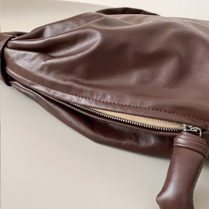 Classy Croissant leather shoulder bag,Medium