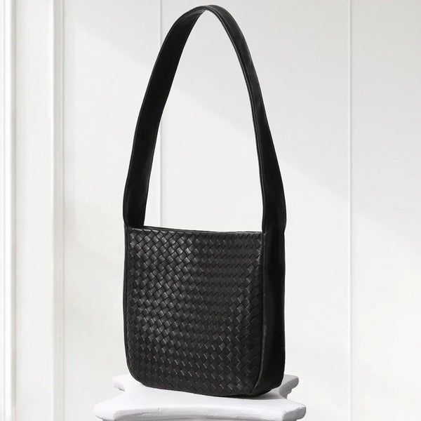 Woven Lambskin Crossbody Bag – Elegant Edge Bound Design