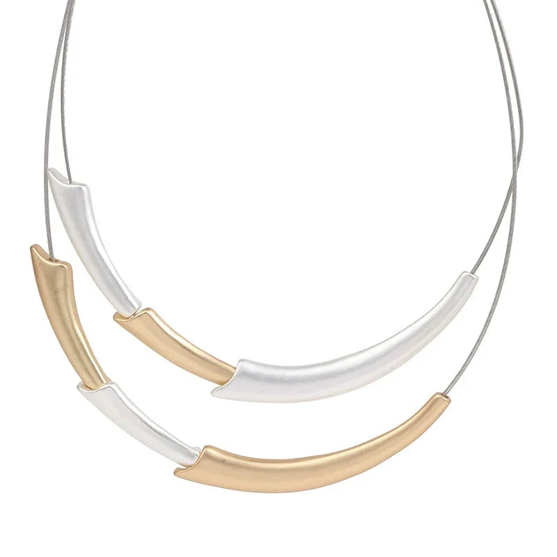 Chunky Gold Chain Necklace – Geometric Statement Collar Choker Calista Necklace