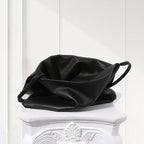 Minimalist Rectangular Leather Shoulder Bag Classic Everyday Tote for Women,black