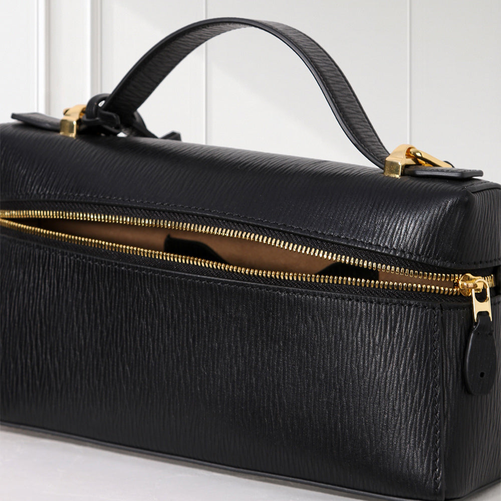 Classic Epi Leather Mini Vanity Case Bag | Daily Top-Handle Shoulder Bag