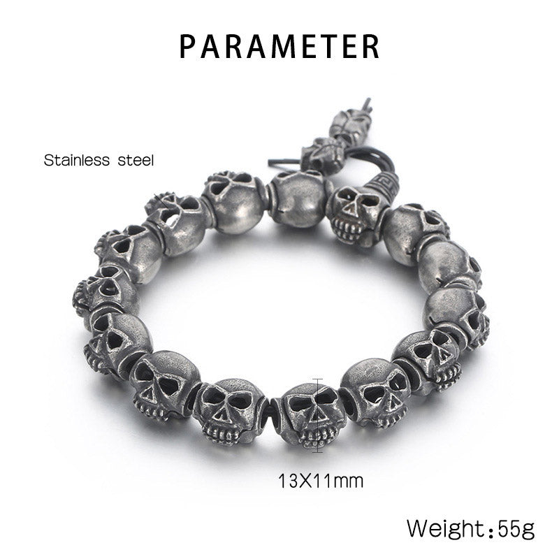 stainless steel bracelet for men dark style bracelet K-12 - CIVIBUY